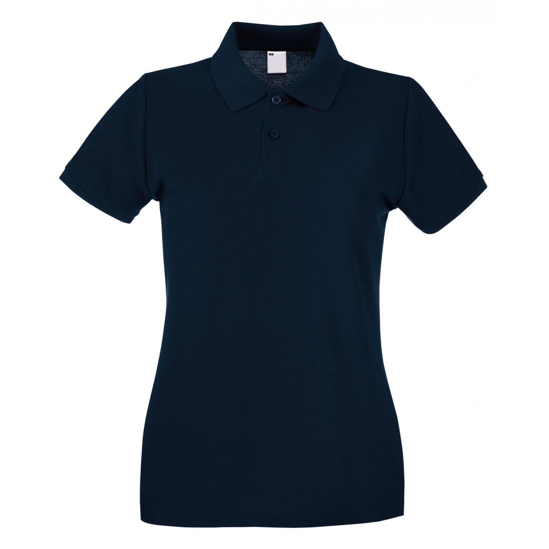 Poloshirt, Figurbetont, Kurzärmlig Damen Mitternachtsblau M von Universal Textiles
