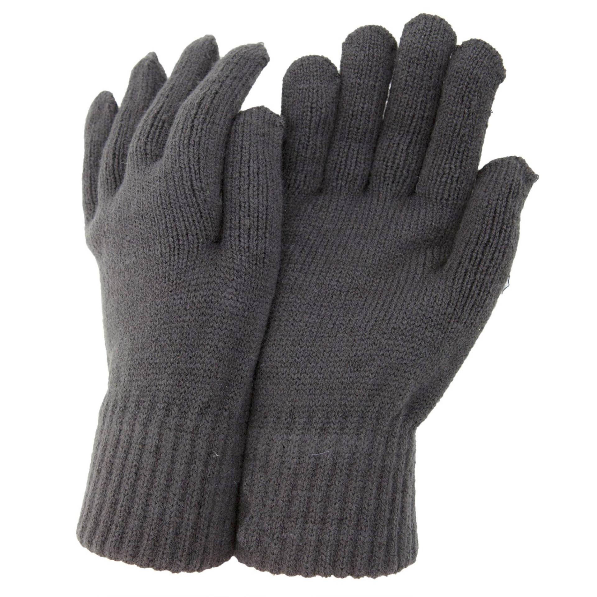 Abstand Thermal Gestrickte Winterhandschuhe Herren Grau ONE SIZE von Universal Textiles