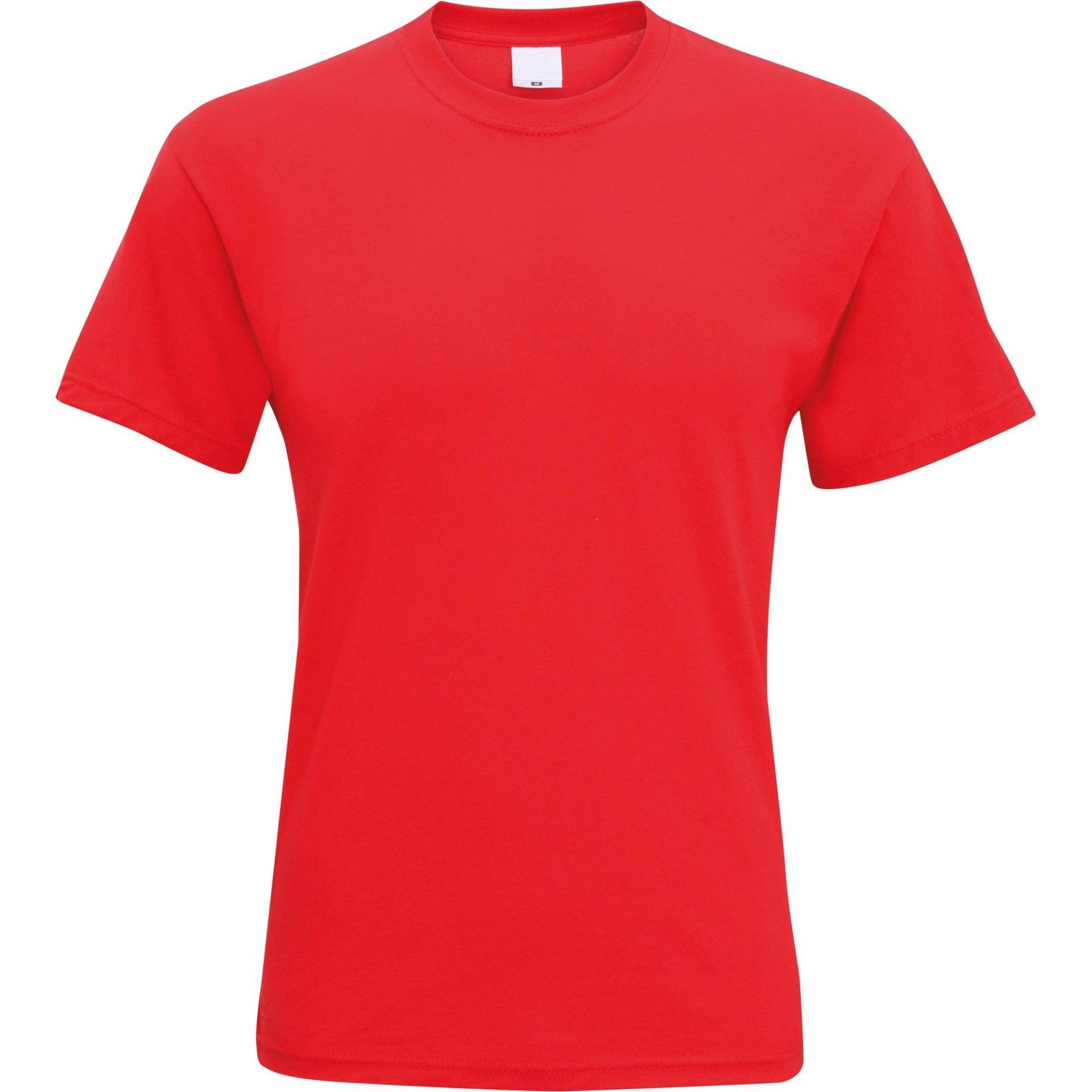 Kurzarm Freizeit Tshirt Herren Rot Bunt S von Universal Textiles