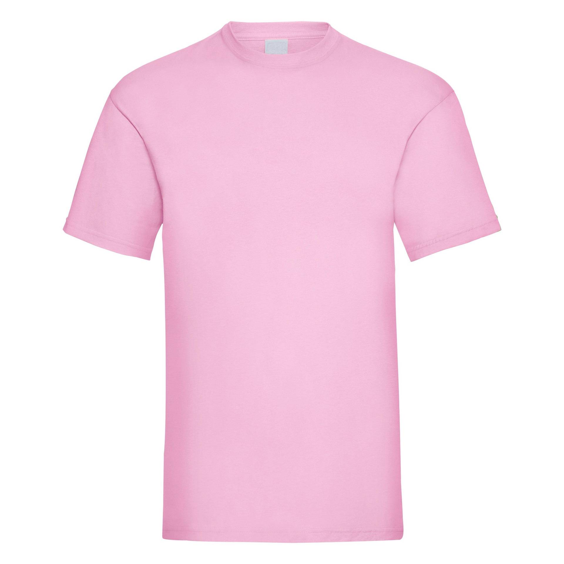 Value Kurzarm Freizeit Tshirt Herren Pink XL von Universal Textiles