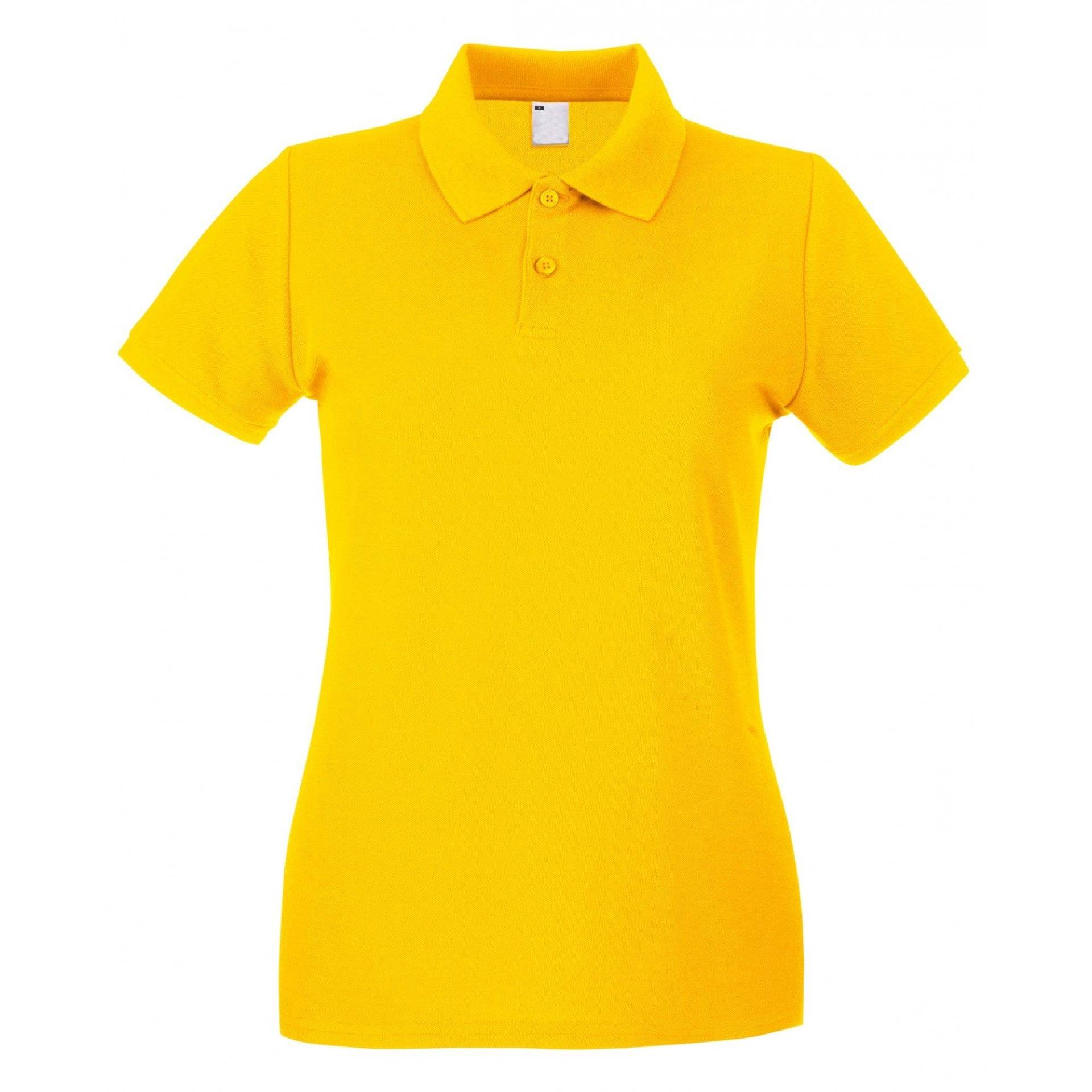 Poloshirt, Figurbetont, Kurzärmlig Damen Gold XL von Universal Textiles