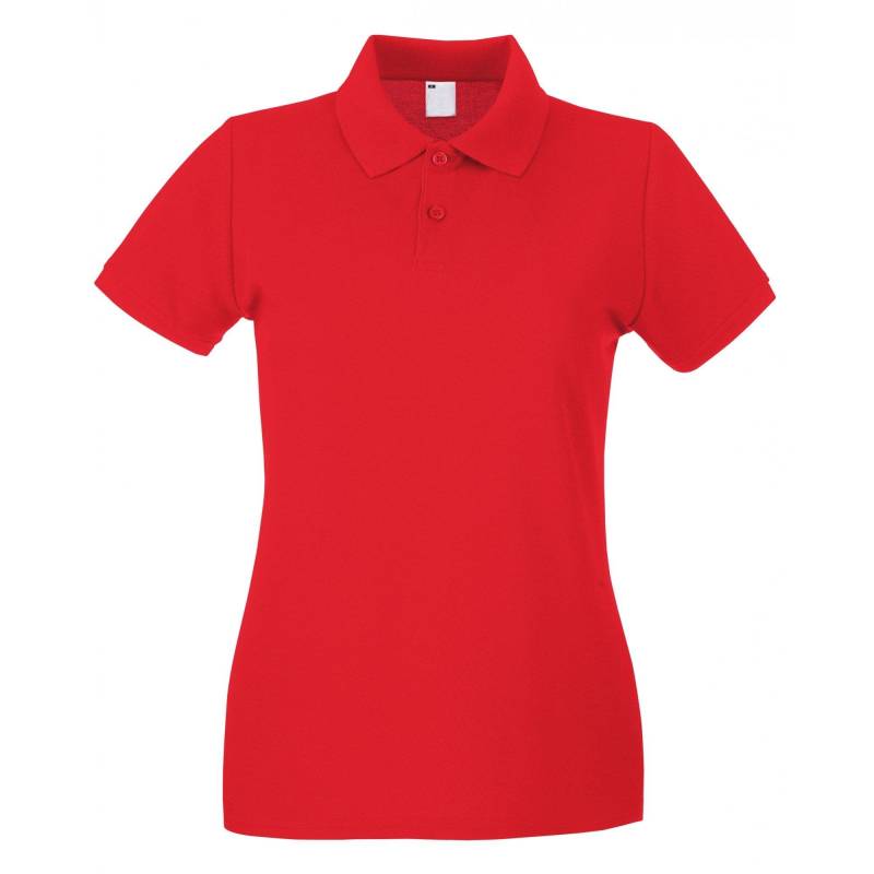 Poloshirt, Figurbetont, Kurzärmlig Damen Rot Bunt XL von Universal Textiles