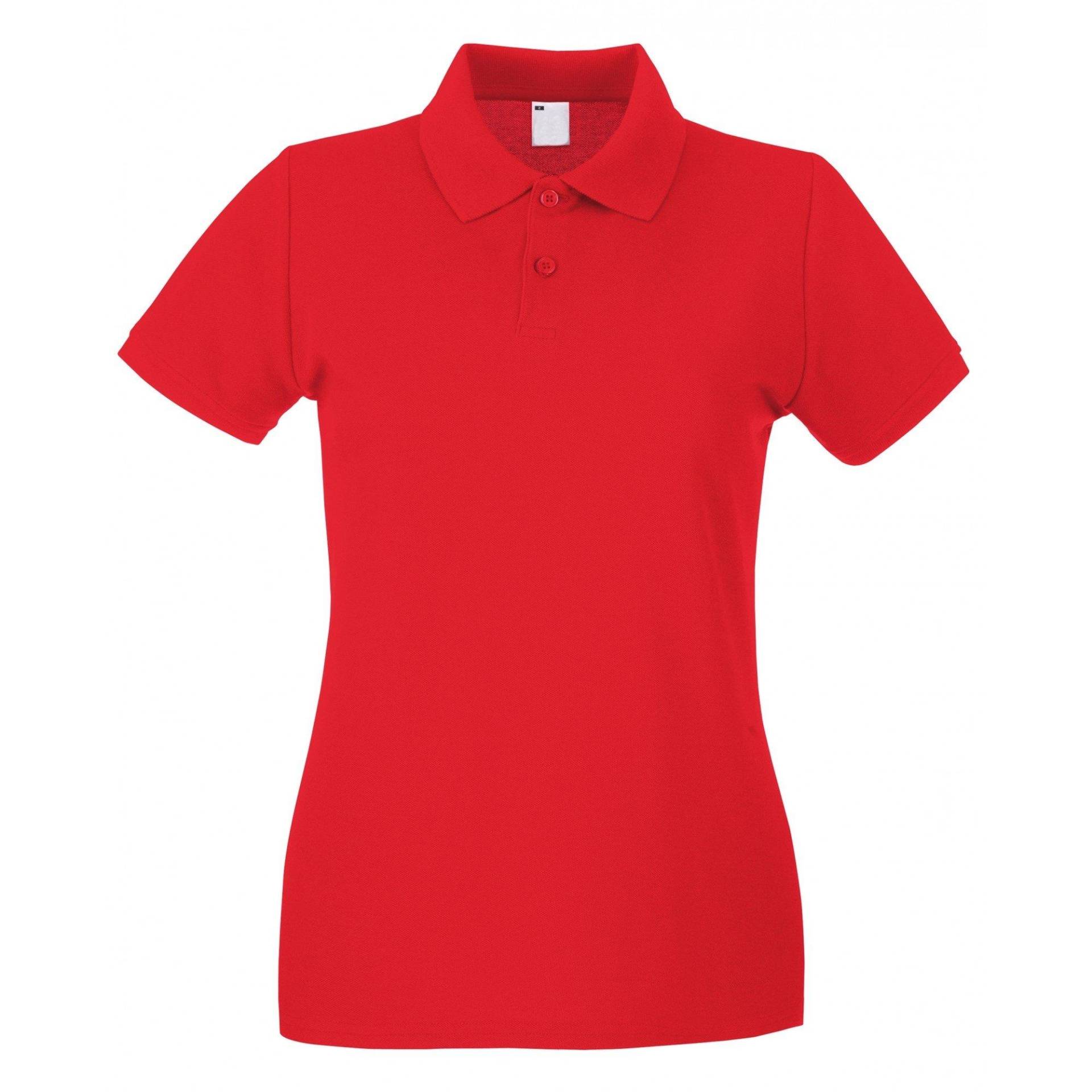 Poloshirt, Figurbetont, Kurzärmlig Damen Rot Bunt XS von Universal Textiles