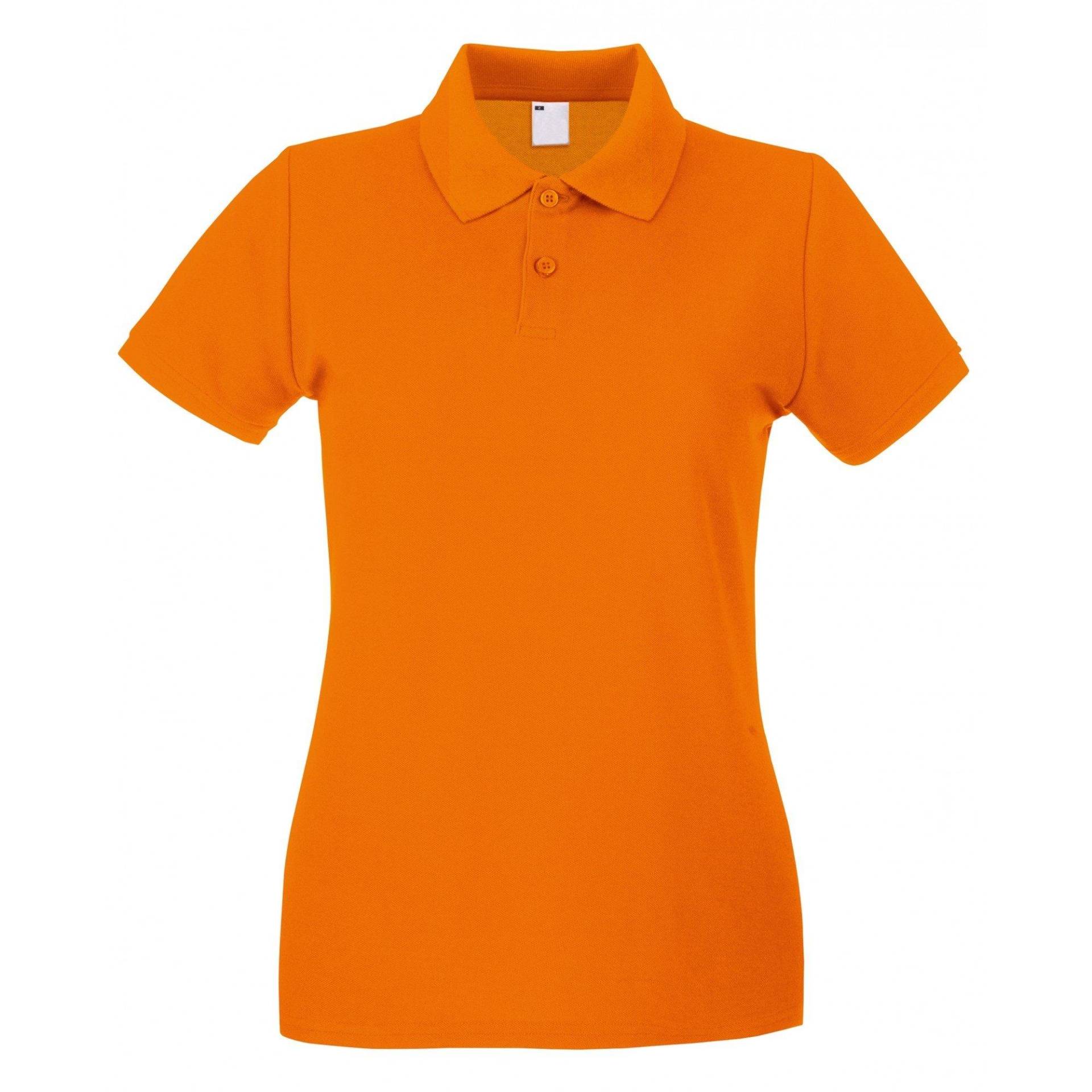 Poloshirt, Figurbetont, Kurzärmlig Damen Orange XS von Universal Textiles