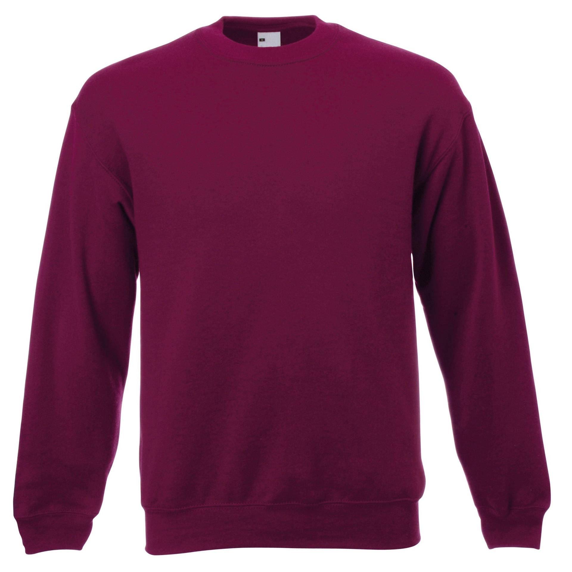 Männer Jersey Sweater Herren Bordeaux XXL von Universal Textiles