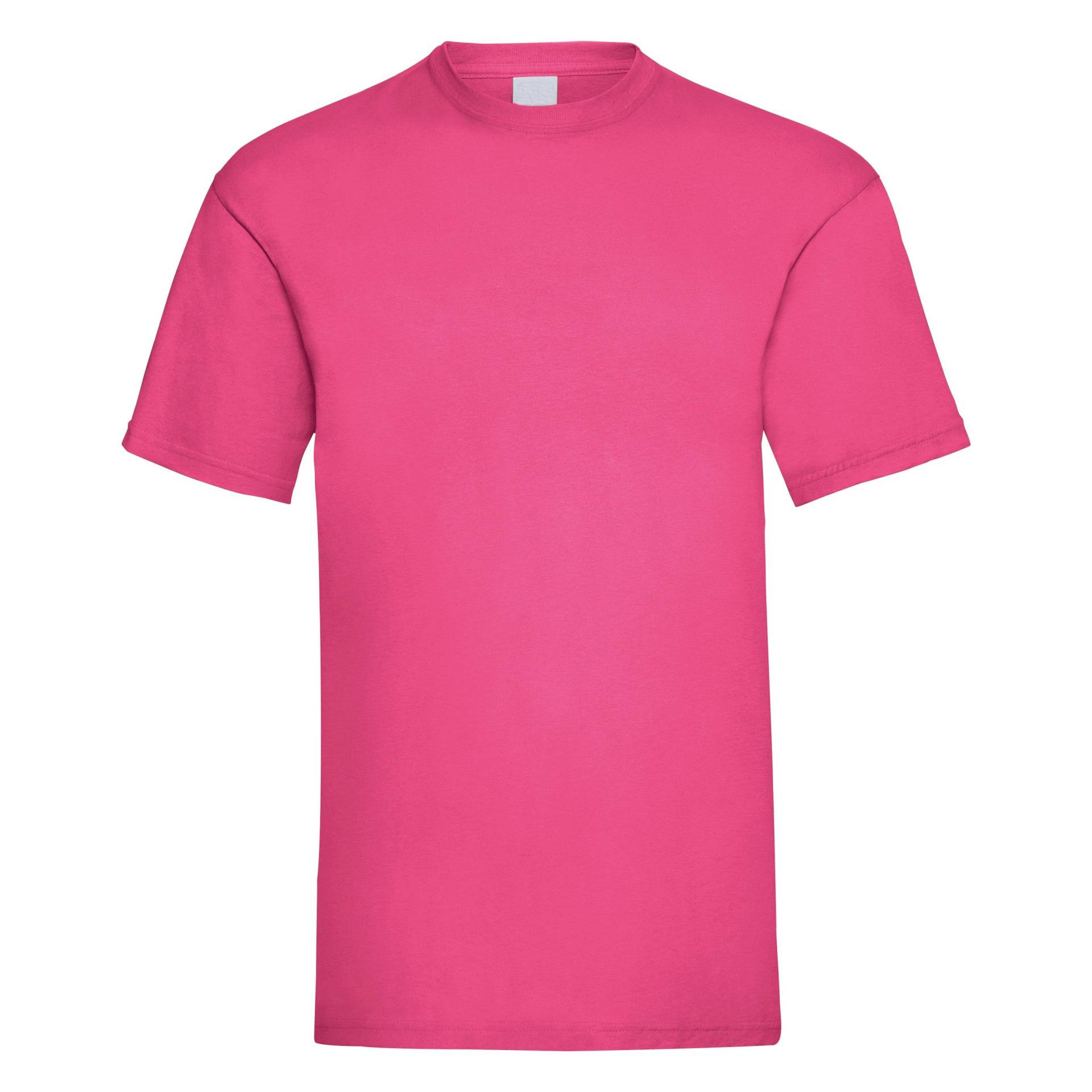 Value Kurzarm Freizeit Tshirt Herren Pink XXL von Universal Textiles