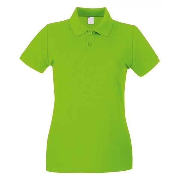 Poloshirt, Figurbetont, Kurzärmlig Damen Limettengrün XL von Universal Textiles