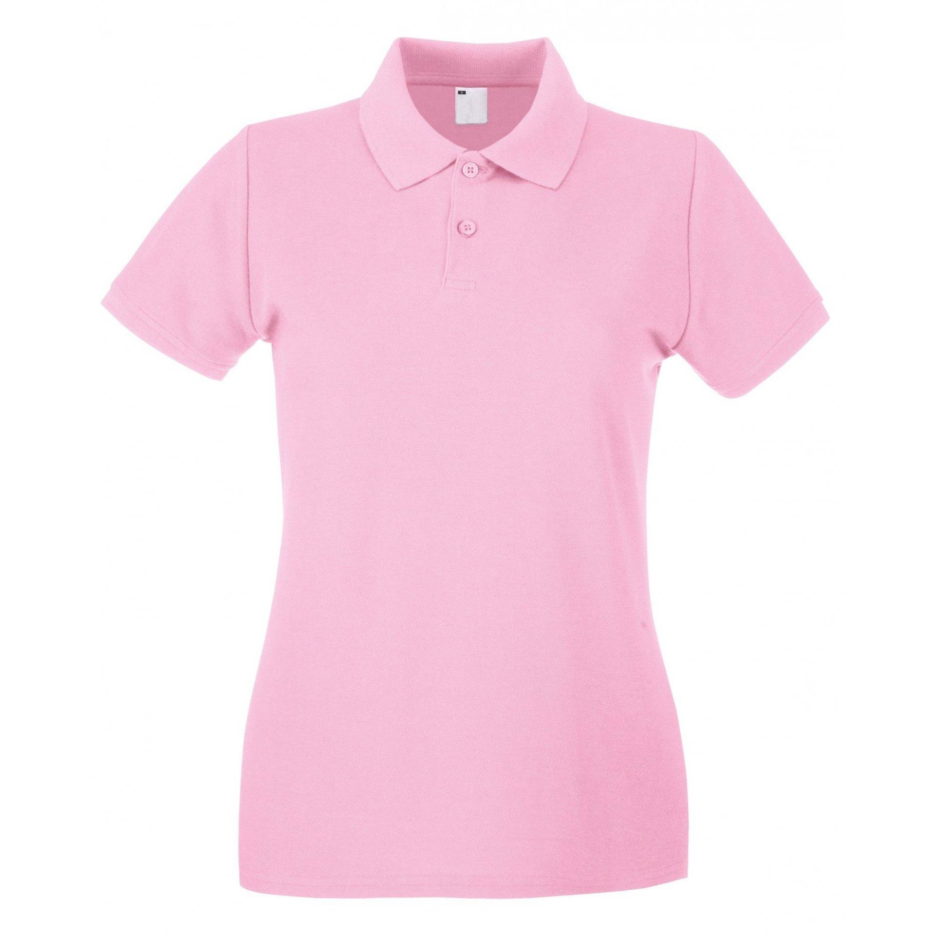 Poloshirt, Figurbetont, Kurzärmlig Damen Pink XS von Universal Textiles