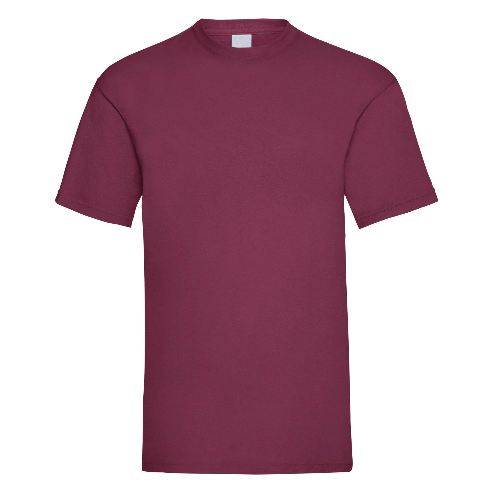 Value Kurzarm Freizeit Tshirt Herren Bordeaux M von Universal Textiles