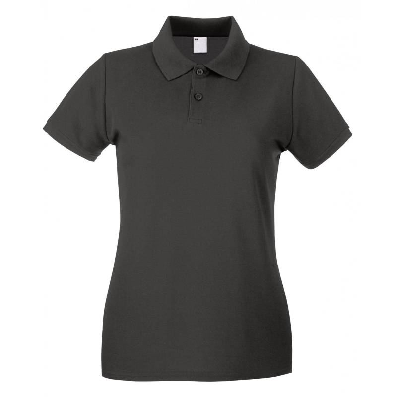 Poloshirt, Figurbetont, Kurzärmlig Damen Grau S von Universal Textiles