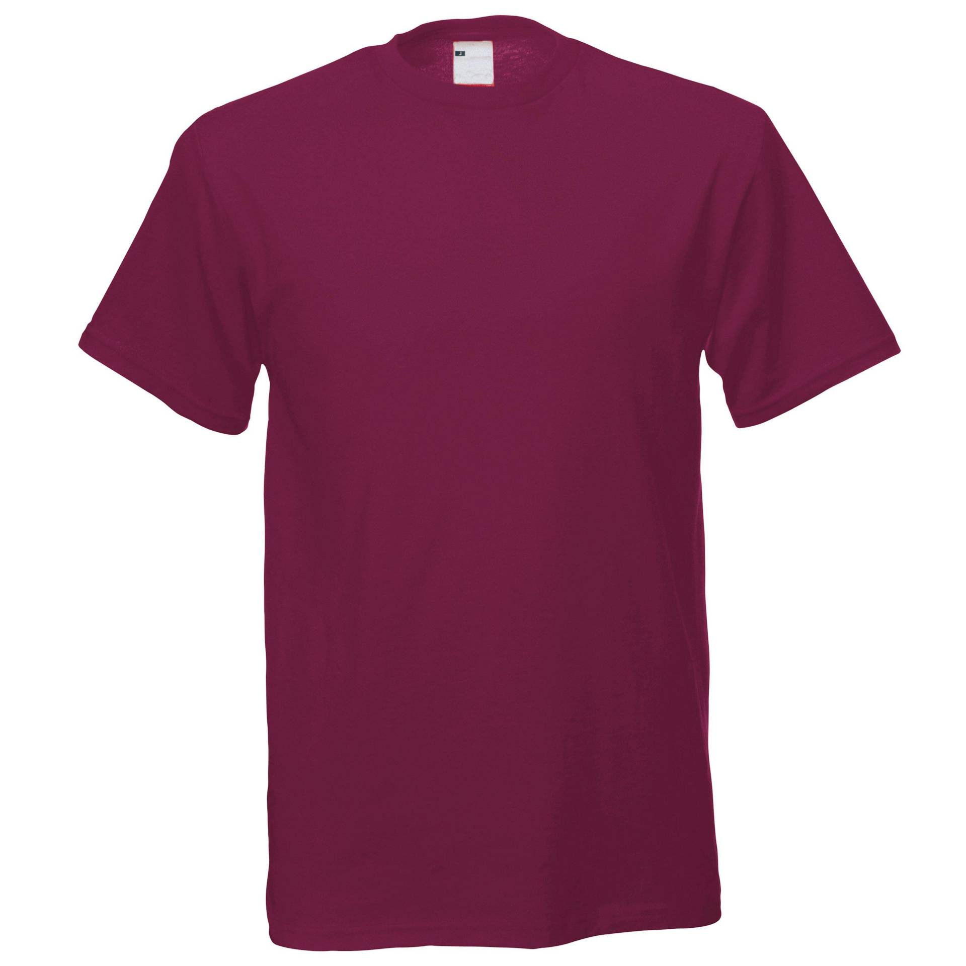 Kurzarm Freizeit Tshirt Herren Bordeaux XL von Universal Textiles