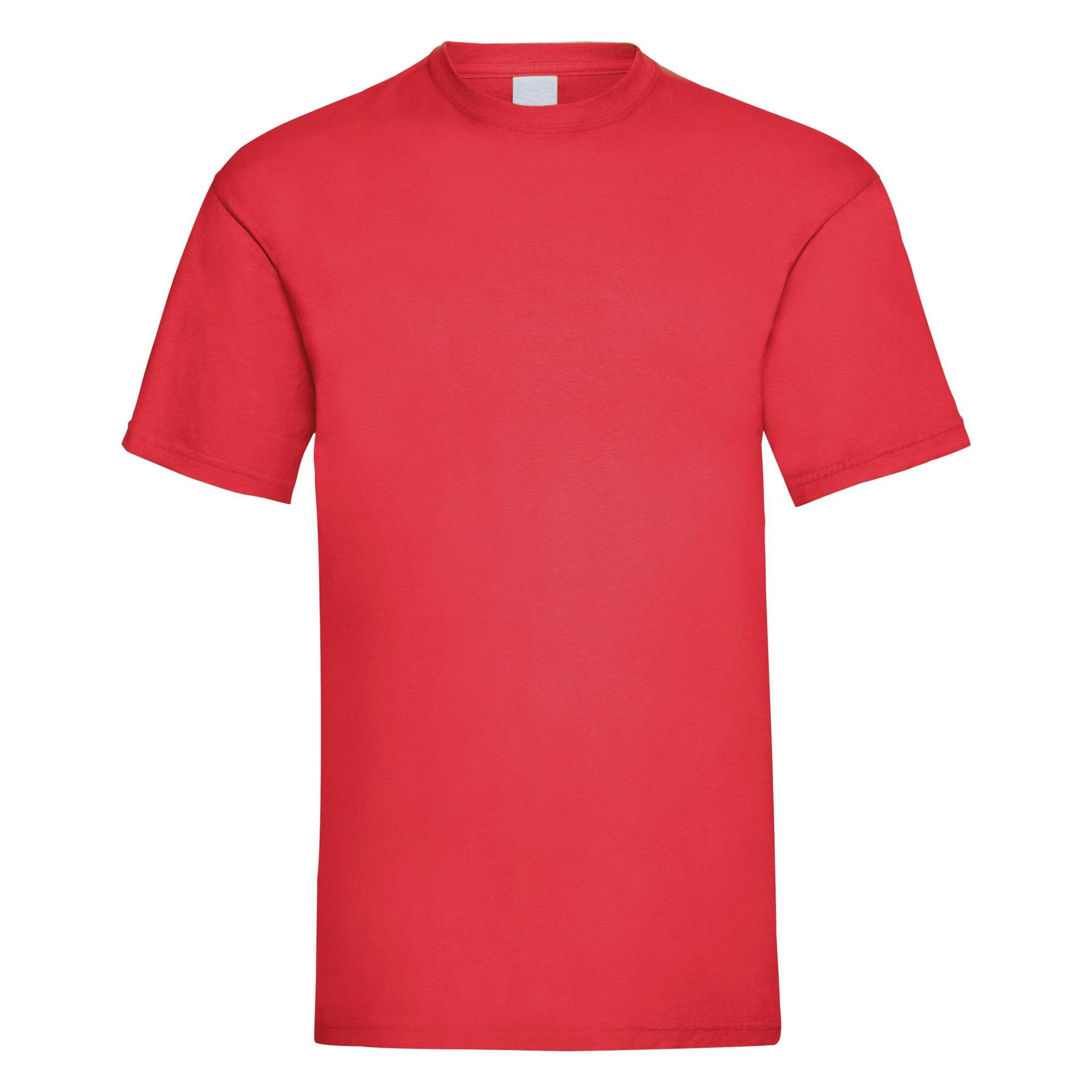 Value Kurzarm Freizeit Tshirt Herren Rot Bunt XL von Universal Textiles