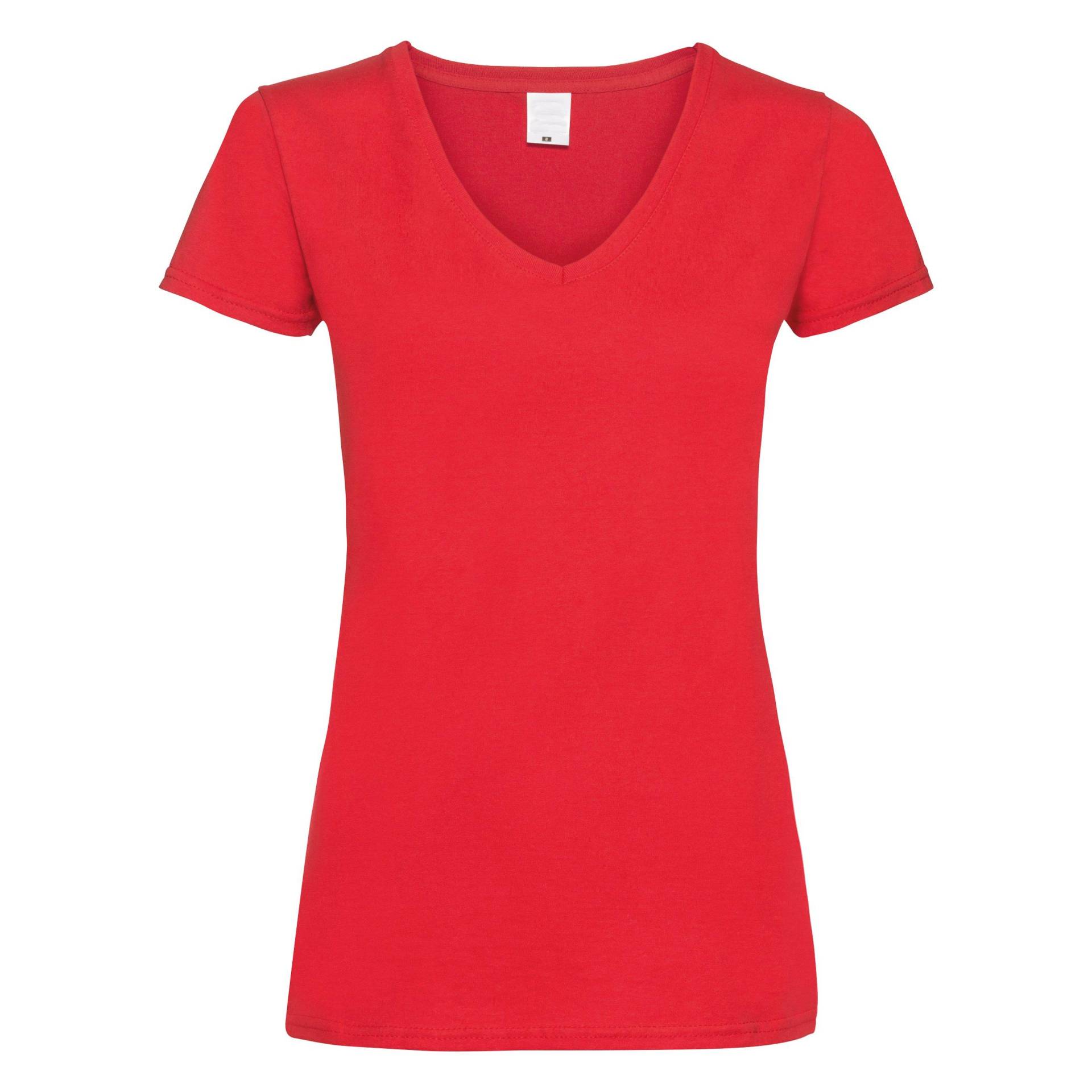 Value Tshirt Damen Rot Bunt XS von Universal Textiles