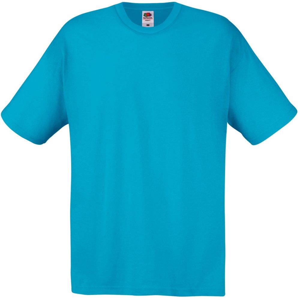 Kurzarm Freizeit Tshirt Herren Cyan-Blau XXL von Universal Textiles