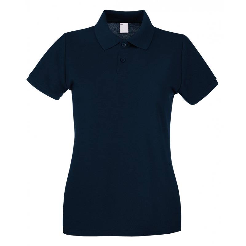 Poloshirt, Figurbetont, Kurzärmlig Damen Mitternachtsblau S von Universal Textiles