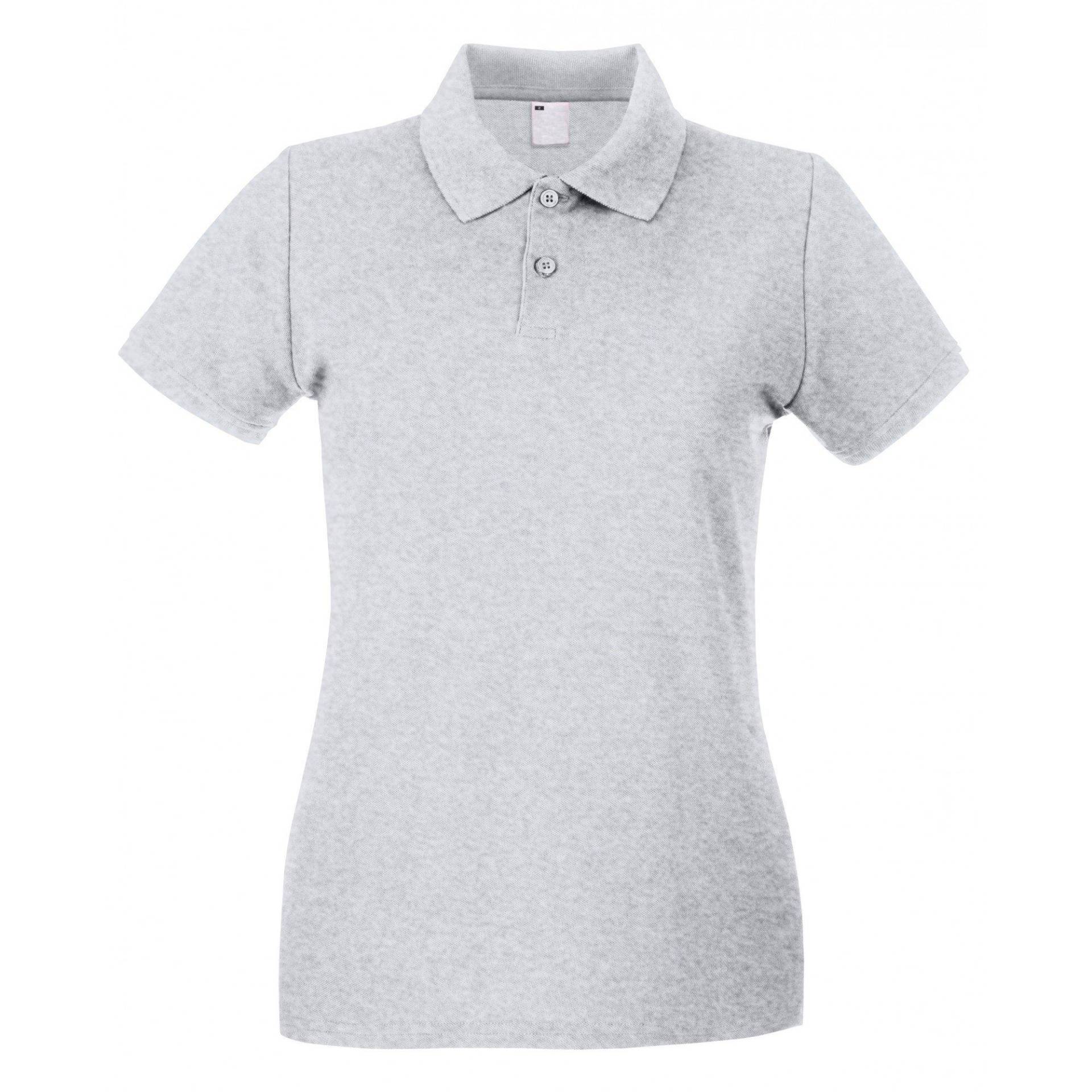 Poloshirt, Figurbetont, Kurzärmlig Damen Taubengrau XS von Universal Textiles