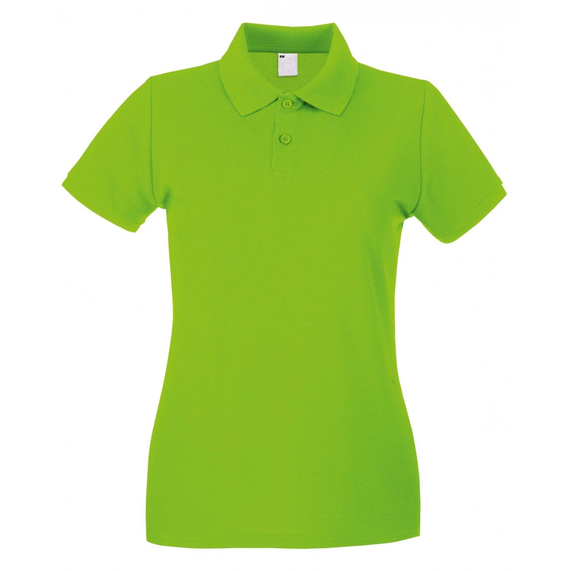 Poloshirt, Figurbetont, Kurzärmlig Damen Limettengrün XS von Universal Textiles