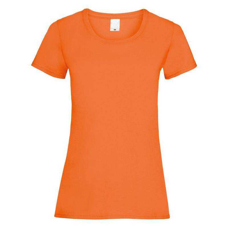 Value Fitted Kurzarm Freizeit Tshirt Damen Orange XL von Universal Textiles