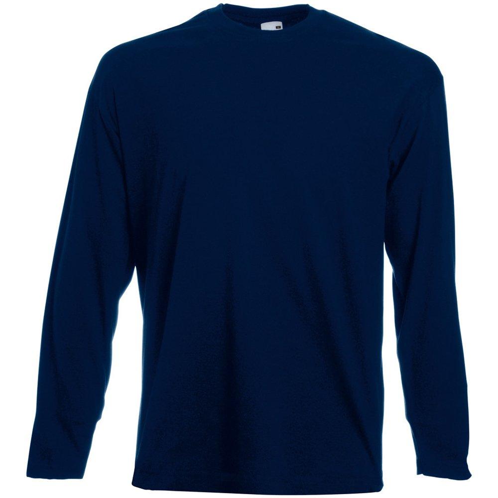 Value Langarm Freizeit Tshirt Herren Mitternachtsblau XL von Universal Textiles