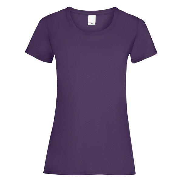 Value Fitted Kurzarm Freizeit Tshirt Damen Traube M von Universal Textiles