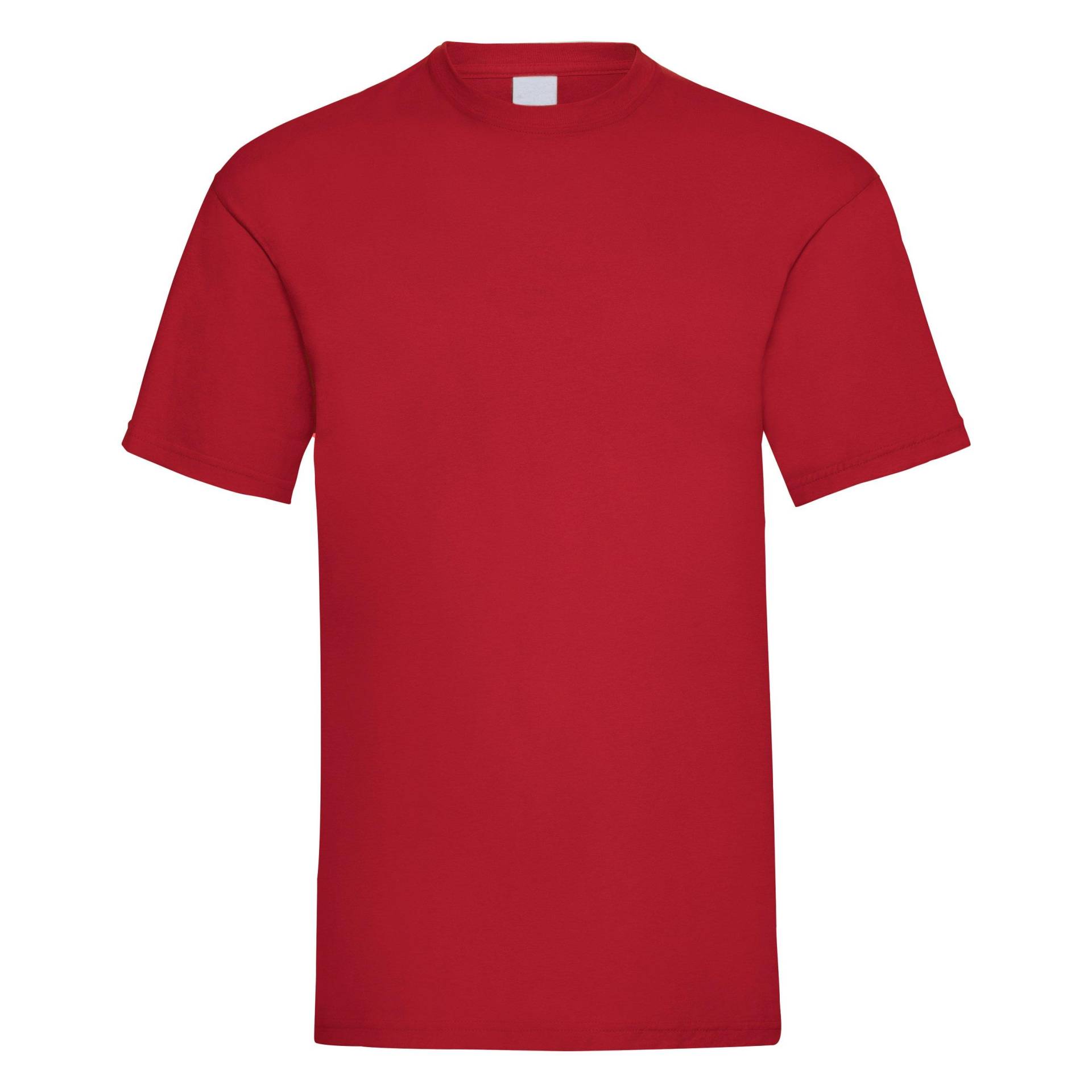 Value Kurzarm Freizeit T-shirt Herren Dunkelrot L von Universal Textiles