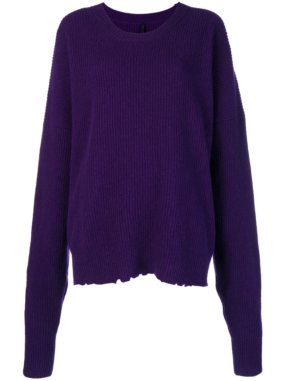 UNRAVEL PROJECT oversized distressed crew-neck sweater - Purple von UNRAVEL PROJECT