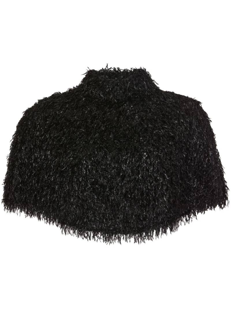 Unreal Fur Cape Verde cropped cape - Black von Unreal Fur