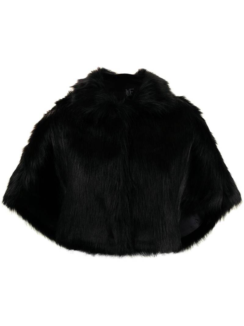 Unreal Fur Nord faux-fur cropped cape - Black von Unreal Fur