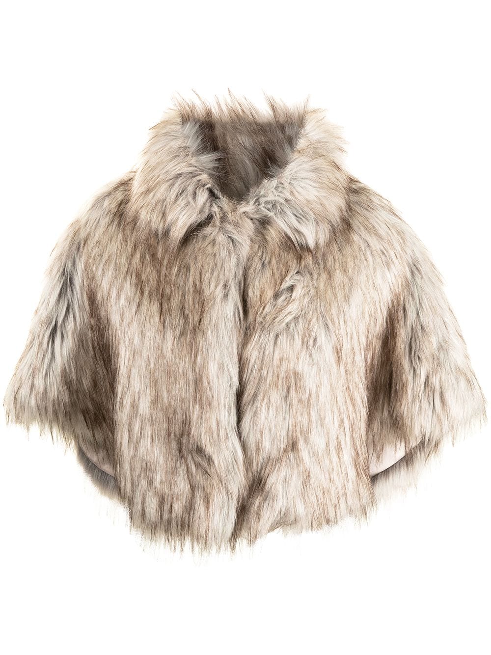 Unreal Fur Nord faux-fur cropped cape - Brown von Unreal Fur