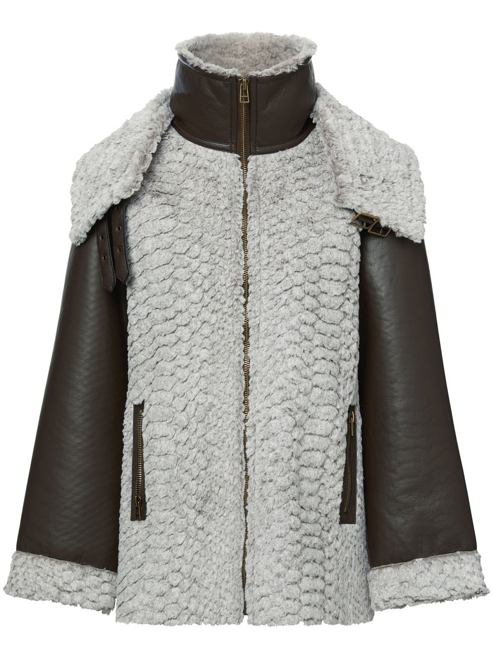 Unreal Fur Synergy snake-effect faux-fur jacket - Grey