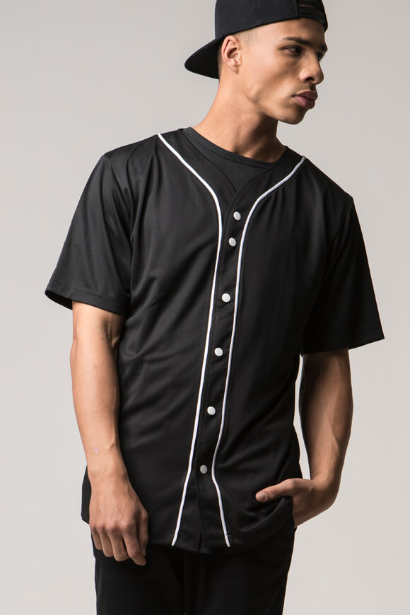 Urban Classics Baseball Hemd | Schwarz | Herren  | L von Urban Classics