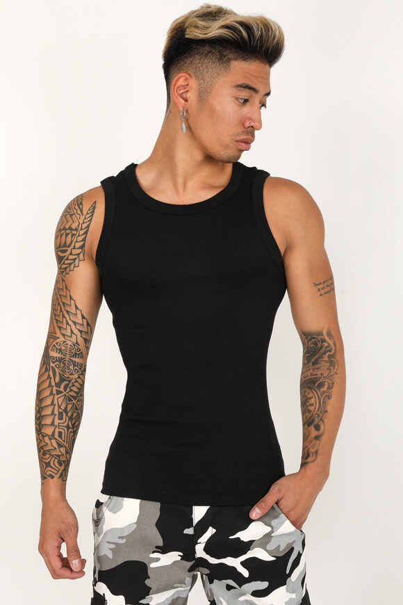 Urban Classics Geripptes Tanktop | Schwarz | Herren  | XXL von Urban Classics