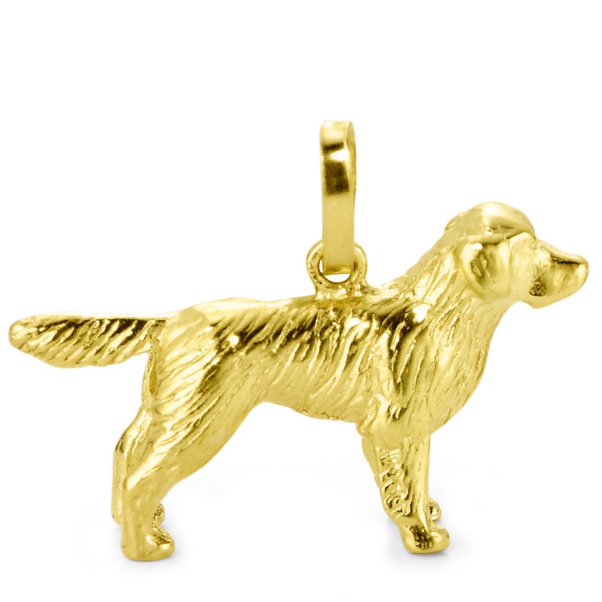 URECH Herren Anhänger 750/18 K Gelbgold Golden Retriever von URECH