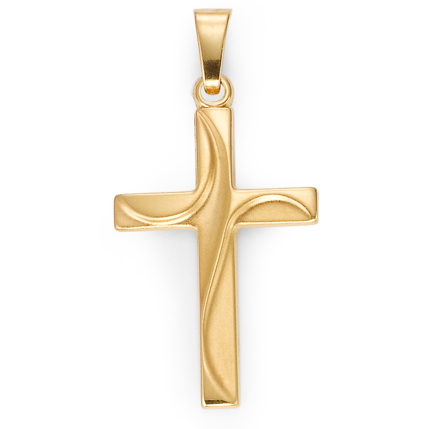 URECH Anhänger 750/18 K Gelbgold Kreuz von URECH