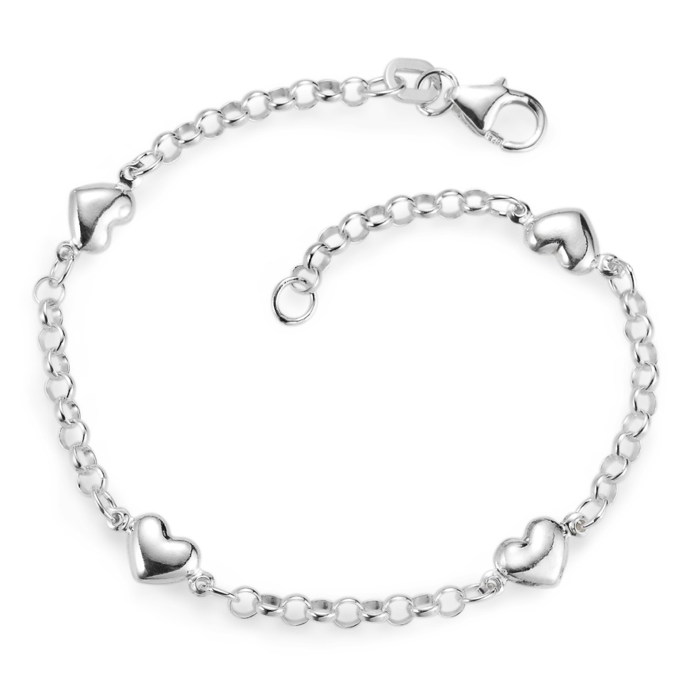 URECH Mädchen Armband Silber Herz 16 cm von URECH