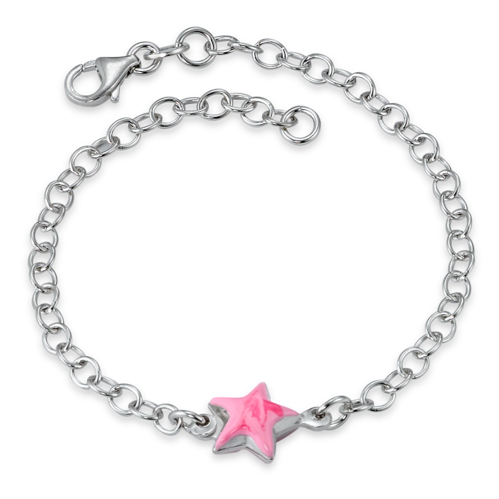 URECH Mädchen Armband Silber rhodiniert Stern 17 cm von URECH