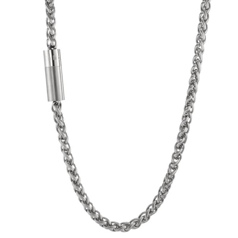 TeNo Herren Halskette Heritage aus Edelstahl mit Magnetverschluss in Glanz und Matt, 45cm von TeNo