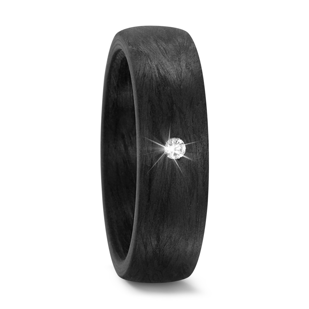 TitanFactory Damen Fingerring Carbon Diamant 0.03 ct, w-si von TitanFactory