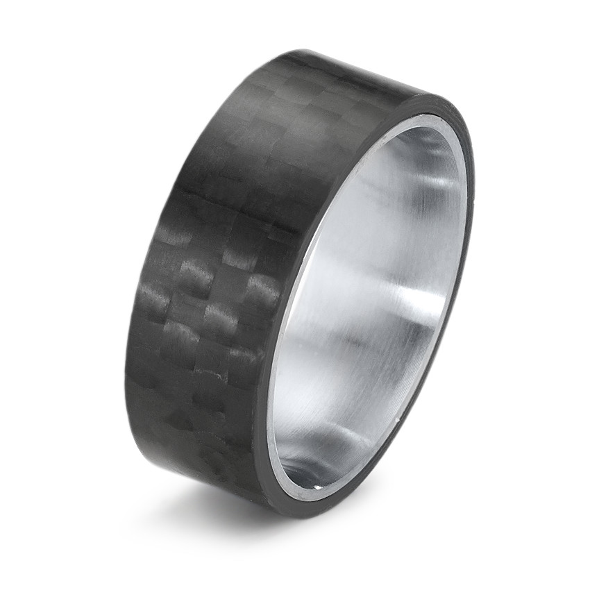 URECH Herren Fingerring Edelstahl, Carbon von URECH