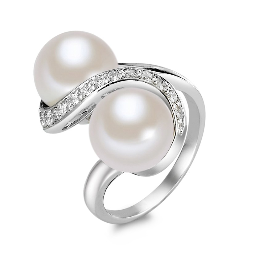 URECH Damen Fingerring  Ring Silber mit Perlen von URECH