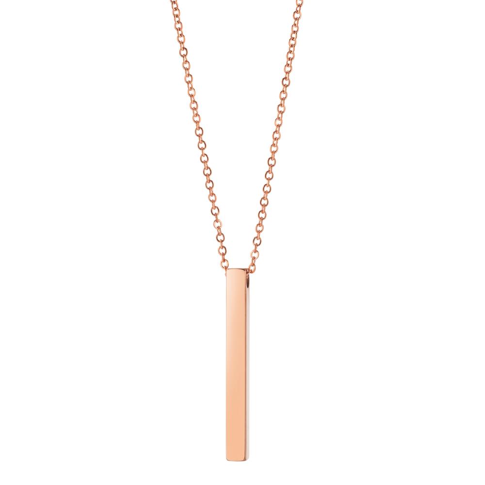 URECH Damen Halskette mit Anhänger Edelstahl rosé IP beschichtet 50-55 cm verstellbar von URECH