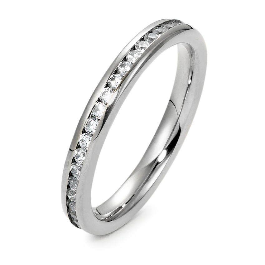 URECH Damen Memory Ring Edelstahl Zirkonia von URECH