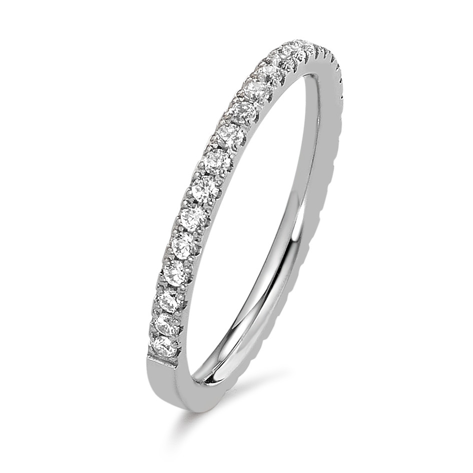 URECH Damen Memory Ring Edelstahl Zirkonia 30 Steine von URECH