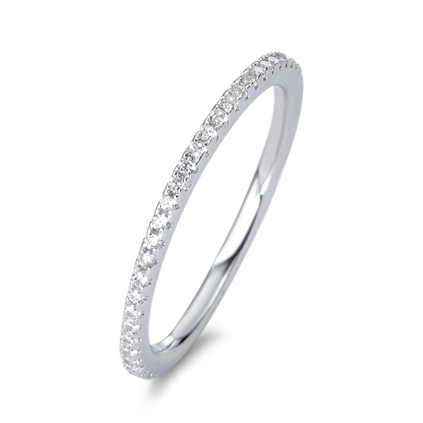 URECH Damen Memory Ring Silber Zirkonia rhodiniert von URECH