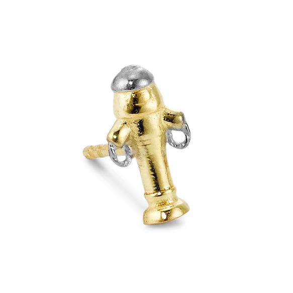 URECH Herren Ohrstecker 1 Stk 375/9 K Gelbgold Hydrant von URECH