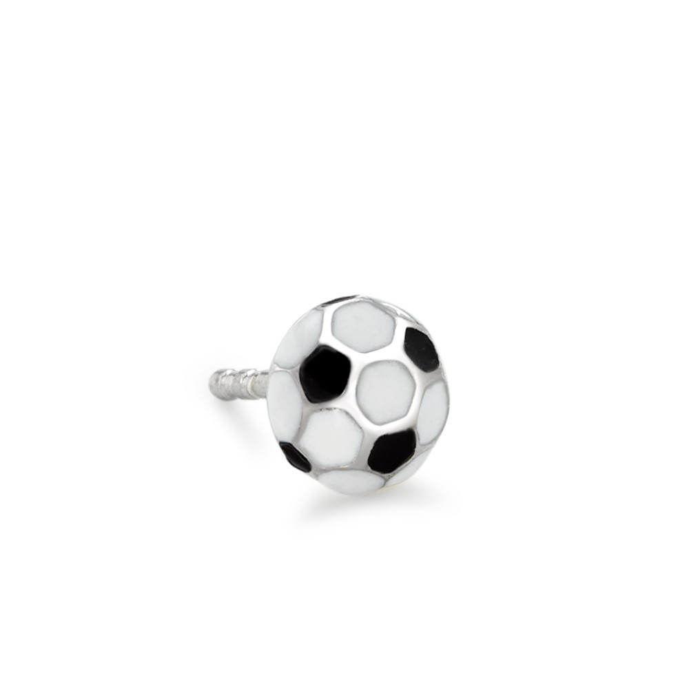 URECH Kinder Ohrstecker 1 Stk Silber rhodiniert Fussball Ø6 mm von URECH