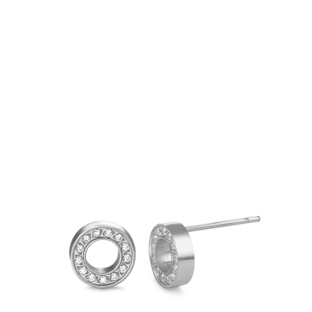 URECH Damen Ohrstecker Edelstahl Zirkonia Ø8 mm von URECH