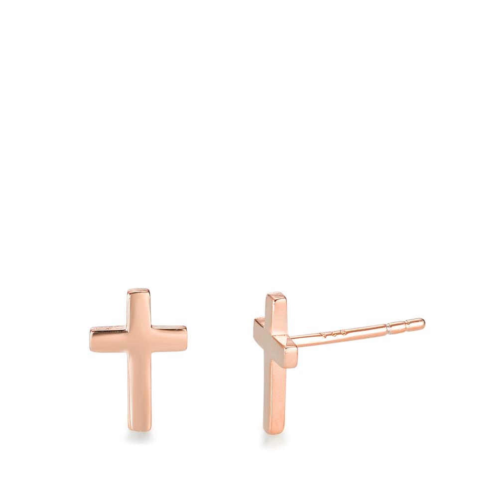 URECH Damen Ohrstecker Silber rosé vergoldet Kreuz von URECH