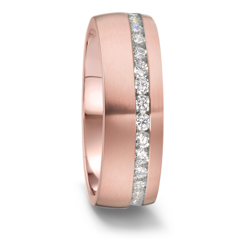 URECH Damen Memory Ring Edelstahl Zirkonia IP beschichtet von URECH