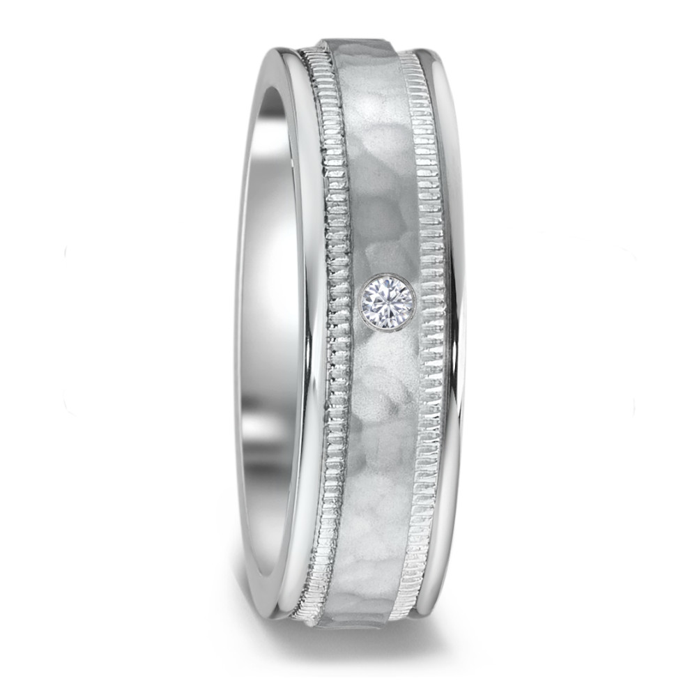 URECH Damen Partnerring Edelstahl Zirkonia von URECH